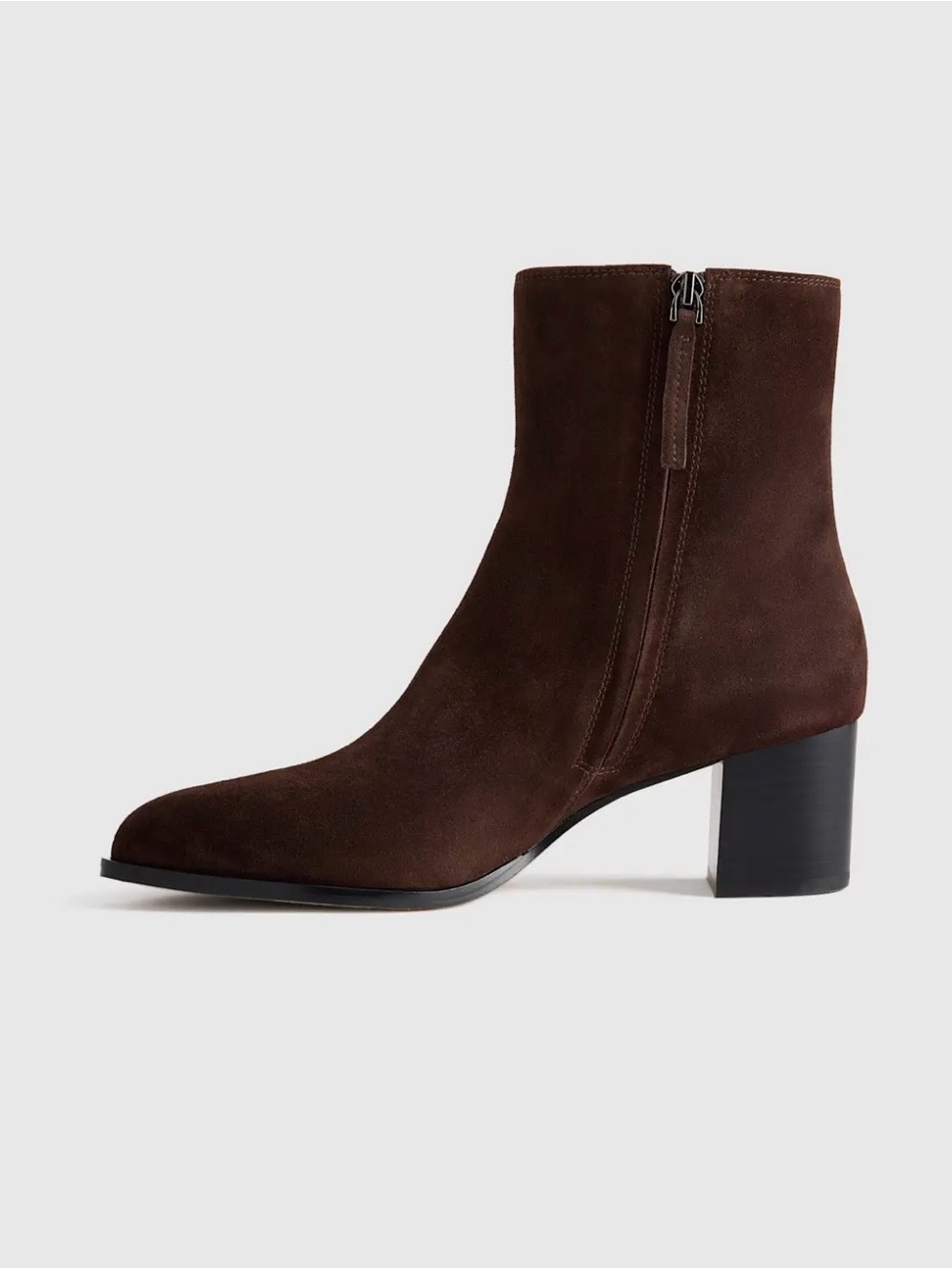 NIB! QUINCE Women’s Italian Leather Heeled Ankle Boot Coffee Bean Suede Size 10 - Picture 15 of 15